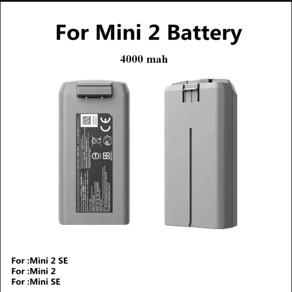 Nova bateria de voo inteligente de 4000mAh para Mini 2, compatível com Mini 2/Mini SE/Mini 2SE/Mini 4K Series, tempo de voo de 42 minutos
