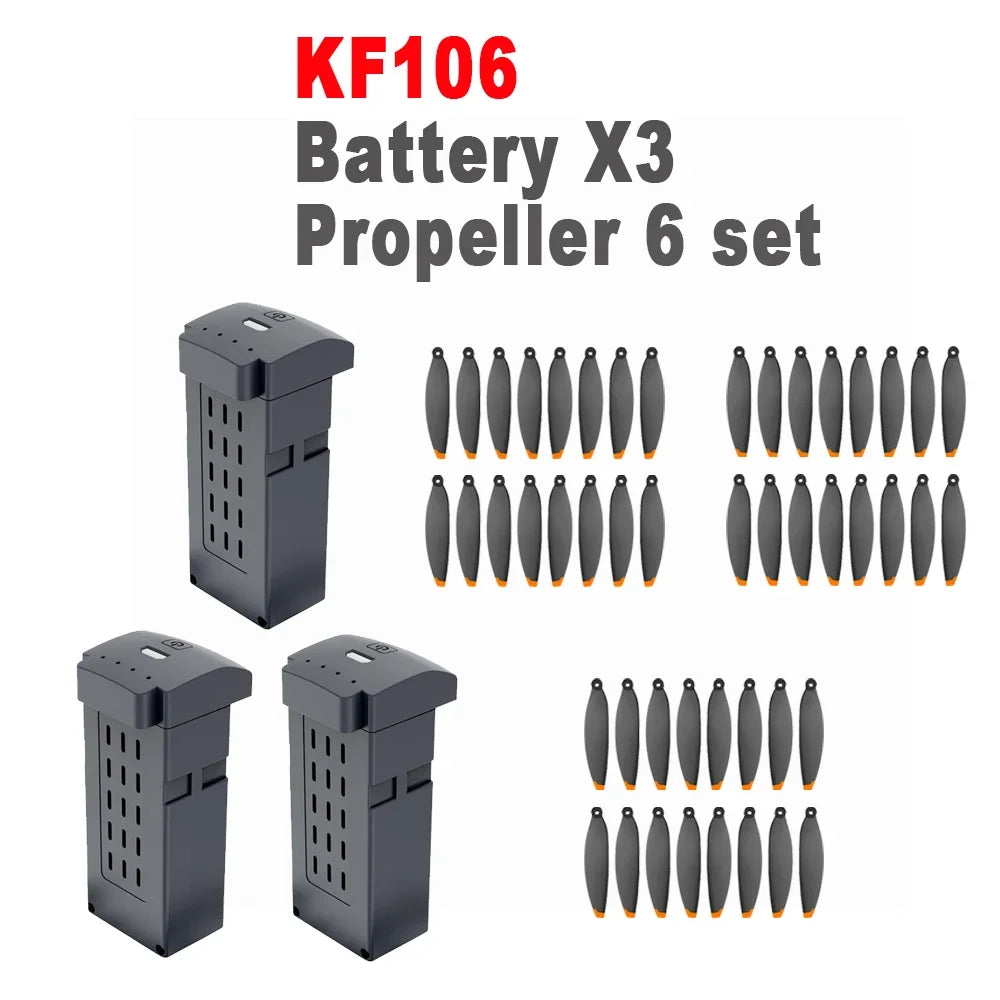 KF106 MAX Drone Battery Original Batteries KF106 Drone Propeller Original Propellers Replacement Blades Drone Accessories