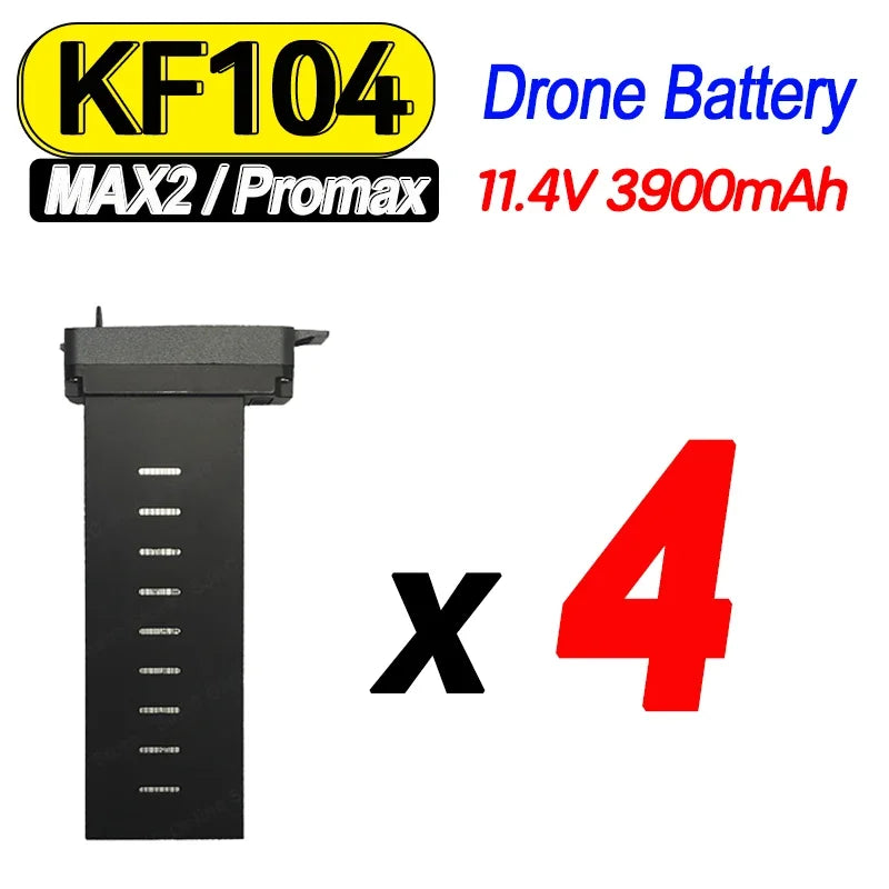 Original KF104 MAX2 Drone Battery 11.4V 3900mAh KF104 MAX/Promax Battery 4K GPS Dron Accessories Parts Flight Time 37 Minutes