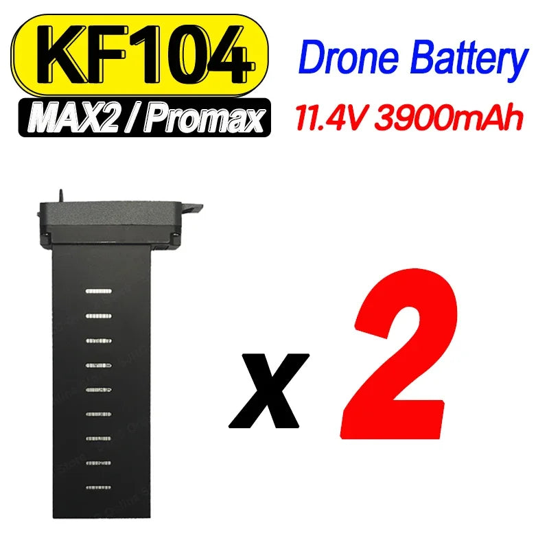 Original KF104 MAX2 Drone Battery 11.4V 3900mAh KF104 MAX/Promax Battery 4K GPS Dron Accessories Parts Flight Time 37 Minutes