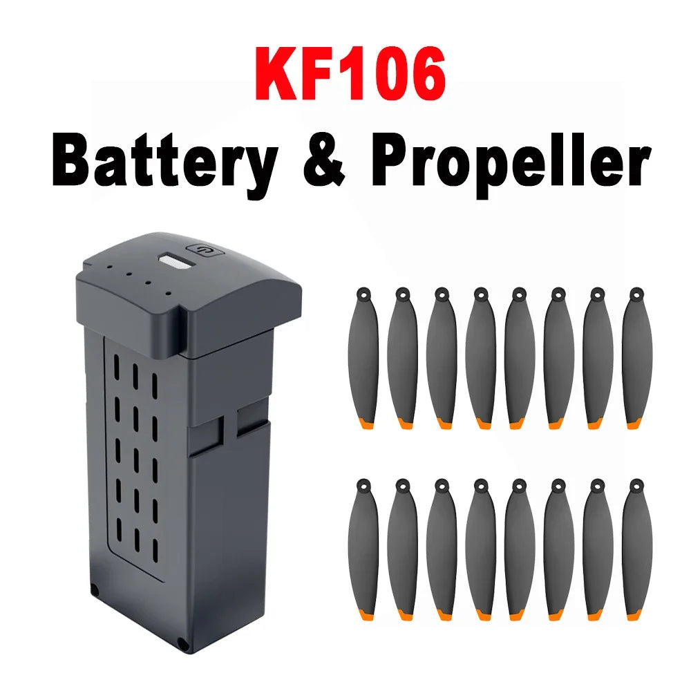 KF106 MAX Drone Battery Original Batteries KF106 Drone Propeller Original Propellers Replacement Blades Drone Accessories